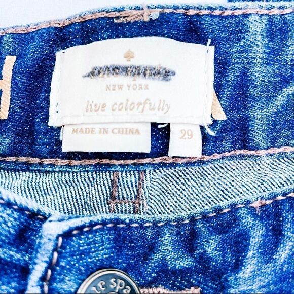 Kate Spade Embroidered Hi Rise Cropped Jeans - Picture 5 of 10